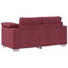 vidaXL Sofa 3 pcs Vėjo raudona Lino mi&scaron;inio audinys