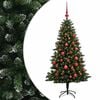 vidaXL Dirbtinė Kalėdų eglutė su burbulais 120 cm 150 LED &Scaron;ilta balta