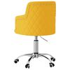 vidaXL Pasukama biuro kėdė, garstyčių geltonos spalvos, audinys