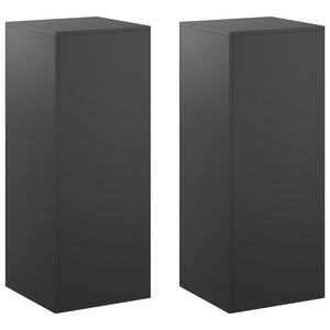 vidaXL Augalų stovas 2 pcs Juoda 40 x 40 x 100 cm Plienas