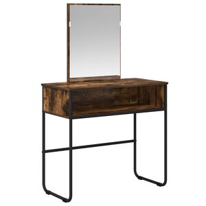 vidaXL Makiažo stalas Dūminio ąžuolo 81 x 40 x 131 cm Apdirbta mediena