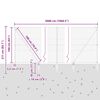 vidaXL Tvorelės stulpas Pilka 50 x 1,6 m (50 mm tinklelis)