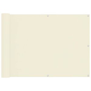 vidaXL Balkono Ekranas Kreminė 75 x 200 cm Oksfordo audinys