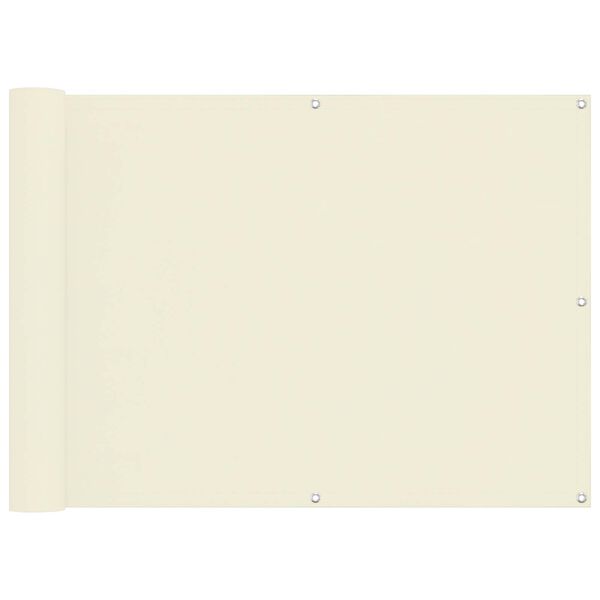 vidaXL Balkono Ekranas Kreminė 75 x 200 cm Oksfordo audinys