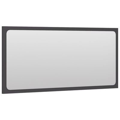 vidaXL Vonios kambario veidrodis, pilkos spalvos, 80x1,5x37cm, MDP