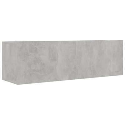 vidaXL Televizoriaus spintelių komplektas, 4 dalių, betono pilkas, MDP