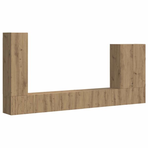 vidaXL TV sieninio kabineto komplektas 6 pcs Amatininkų ąžuolas