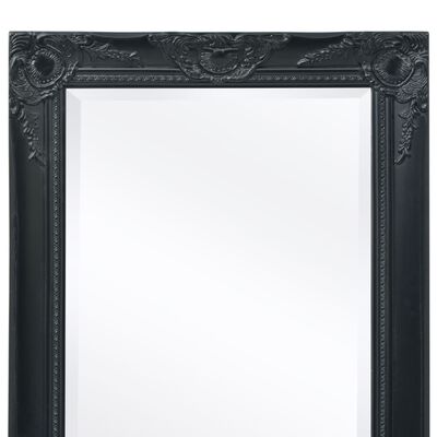 vidaXL Sieninis veidrodis, barokinis stilius, 100x50 cm, juodas