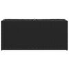 vidaXL Sodo loveliai su lentyna, 2vnt., juodi, 90x20x40cm, poliratanas