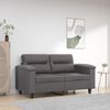 vidaXL Dvivietė sofa, pilkos spalvos, 120cm, dirbtinė oda