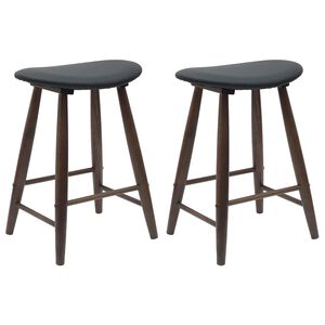 vidaXL Valgomojo kėdės 2 pcs &Scaron;viesiai rudas 46 x 37 x 63 cm