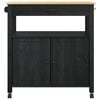 vidaXL Virtuvės vežimėlis Paprastas Juoda 88,5 x 40 x 48 cm