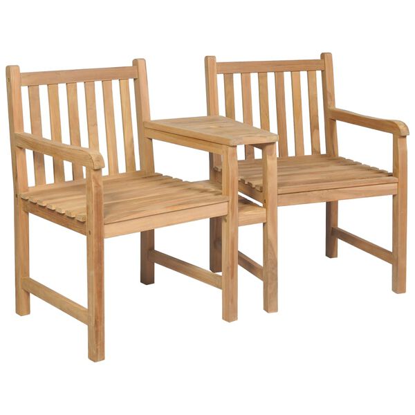 vidaXL Lauko kėdės, 2 vnt., su skyle skėčiui, tikmedis