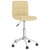 vidaXL Pasukamos valgomojo kėdės, 2vnt., kreminės, dirbtinė oda