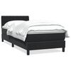 vidaXL Box Spring Lova su čiužiniu Juodas 100x220 cm aksomas