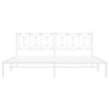 vidaXL Metalinis lovos rėmas su galvūgaliu, baltos spalvos, 193x203cm