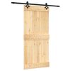 vidaXL Slankios durys Natūrali ir juoda 95 x 210 cm