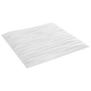 vidaXL Sienų plok&scaron;tės 12 vnt. 50 x 50 cm Baltas akmuo XPS Putplastis