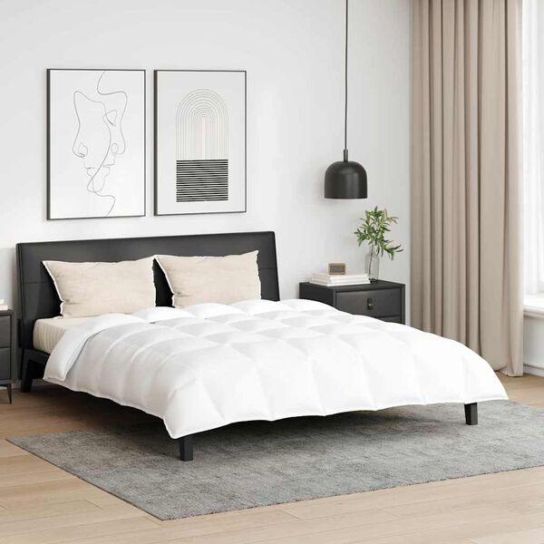 vidaXL Antklodžių rinkinys su pagalve 3 pcs Balta Plunksna