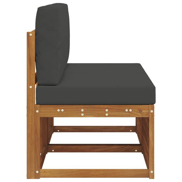 vidaXL 2 Vienetas Lauko Vidurinis Sofa Kietos akacijos mediena