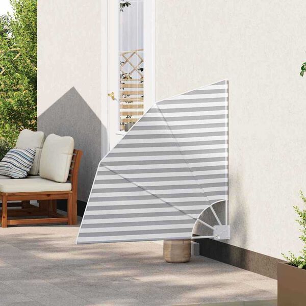 vidaXL Balkono privatumo ekranas Antracito ir balta 115 x 115 cm