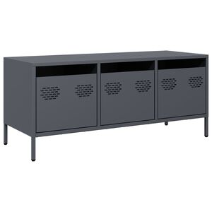vidaXL Televizoriaus spintelė, antracito, 101,5x39x43,5cm, plienas
