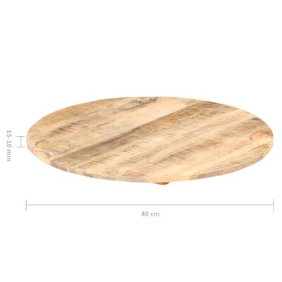vidaXL Stalviršis, 40cm, mango medienos masyvas, apskritas, 15-16mm
