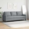 vidaXL Trivietė sofa, &scaron;viesiai pilkos spalvos, 180cm, audinys