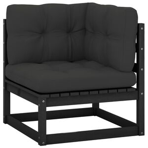 vidaXL Kampinė sodo sofa su antracito pagalvėlėmis, pu&scaron;ies masyvas