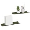 vidaXL Plūduriuojanti lentyna 2 pcs Alyvuogių žalia 40 x 9 x 2,5 cm