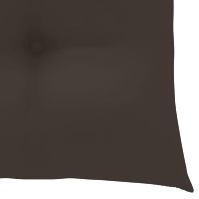 vidaXL Bistro komplektas su taupe pagalvėlėmis, 3 dalių, tikmedis