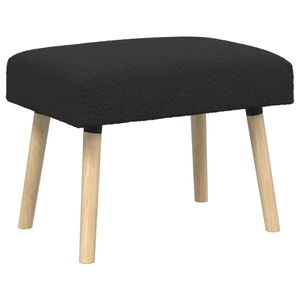vidaXL suoliukas Paprastas Juoda 60 x 40 x 45 cm Boucl&eacute;