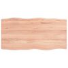vidaXL Stalvir&scaron;is, &scaron;viesiai rudas, 100x50x(2-4) cm, medienos masyvas