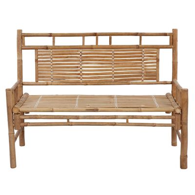 vidaXL Sodo suoliukas su pagalvėle, 120cm, bambukas (41504+314082)