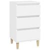 vidaXL Naktinė spintelė, baltos spalvos, 40x35x70cm, apdirbta mediena