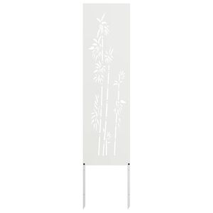 vidaXL Sodo privatumo ekranas Gėlių Balta 32 x 140 cm