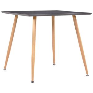 vidaXL Valgomojo stalas, pilkos ir ąžuolo spalvos, 80,5x80,5x73cm, MDF