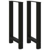 vidaXL Baro stalo kojos, juodos, 2 vnt., 40x(90-91) cm, plienas