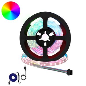 vidaXL LED juosta 2 vnt. Juoda ir permatoma Varis ir plastikas