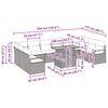 vidaXL Sodo Sofų Rinkinys su saugykla 11 pcs Smėlio Poli ratanas