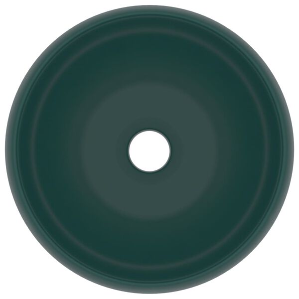 vidaXL Prabangus praustuvas, matinis žalias, 40x15cm, keramika