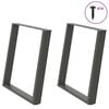 vidaXL Valgomojo stalo kojos, 2 vnt., antracito spalvos, 80x(72-73) cm, plienas, U formos