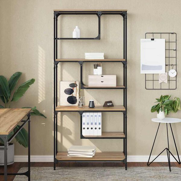 vidaXL Knygų lentyna artisano ąžuolo 81 x 36 x 176 cm Apdirbta mediena