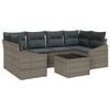 vidaXL Sofos komplektas 7 vnt. Pilka 234 x 123,5 x 85 cm poliratanas