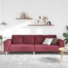 vidaXL Svetainės sofa Vyno raudona 250 x 77 x 76 cm Poliesteris