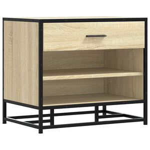 vidaXL batų suolas Sonoma ąžuolas 60x40x53,5 cm Mediena ir metalas