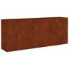 vidaXL Auk&scaron;tas sodo lovelis, 200x40x80cm, Corten plienas