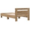vidaXL Lovos rėmas su galvūgalio Amatininkų ąžuolas 203 x 95 x 70 cm