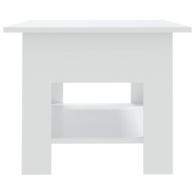 vidaXL Kavos staliukas, baltos spalvos, 102x55x42cm, MDP