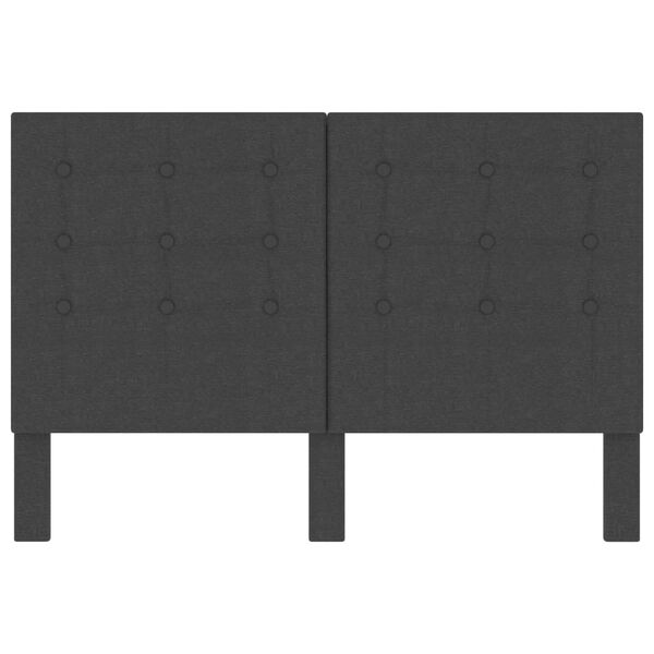 vidaXL Dygsniuotas galvūgalis, tamsiai pilkas, 140x200cm, audinys